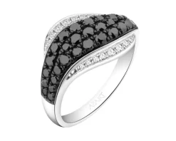 Pierścionek z białego złota z brylantami - 0,77 ct - próba 585