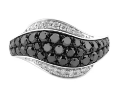 Pierścionek z białego złota z brylantami - 0,77 ct - próba 585