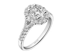 Pierścionek z białego złota z diamentami - SI1/H - 1,50 ct - próba 750