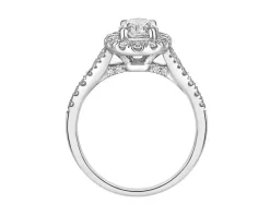 Pierścionek z białego złota z diamentami - SI1/H - 1,50 ct - próba 750