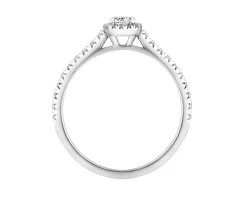 Pierścionek z białego złota z diamentami - SI2/H - 0,54 ct - próba 585