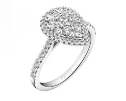 Pierścionek z białego złota z brylantami - 0,67 ct - próba 585