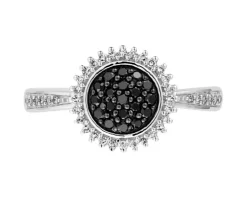 Pierścionek z białego złota z diamentami - 0,27 ct - próba 585