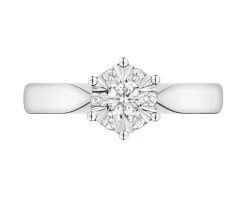 Pierścionek z białego złota z brylantami - 0,25 ct - próba 585