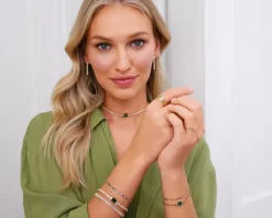 Pierścionek z mosiądzu pozłacany z cyrkonią