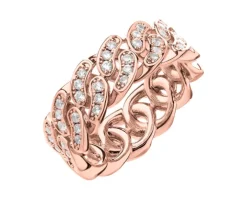 Pierścionek z mosiądzu pozłacany z cyrkoniami