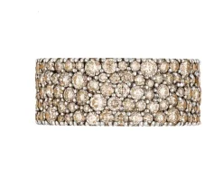 Pierścionek z różowego złota z brylantami Champagne - 1,86 ct - próba 750