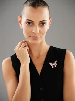 Pierścionek z różowego złota z brylantami - 0,50 ct - próba 585