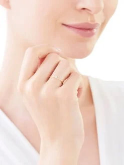 Pierścionek z żółtego i białego złota z brylantem - 0,01 ct - próba 585