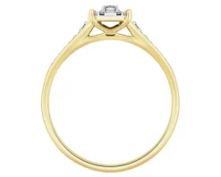 Pierścionek z żółtego i białego złota z brylantami - 0,18 ct - próba 585