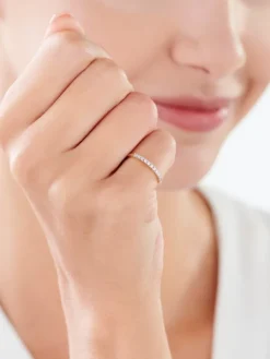 Pierścionek z żółtego i białego złota z brylantami - 0,06 ct - próba 585