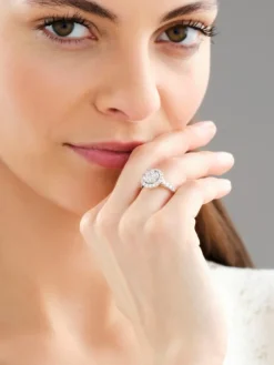 Pierścionek z żółtego i białego złota z brylantami - 1,25 ct - próba 585