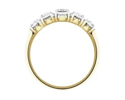 Pierścionek z żółtego i białego złota z brylantami - 0,40 ct - próba 585