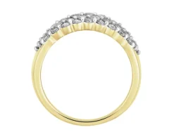 Pierścionek z żółtego złota z brylantami - 1,00 ct - próba 585