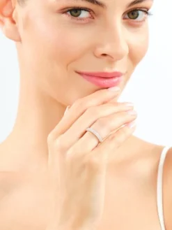 Pierścionek z żółtego złota z brylantami - 0,30 ct - próba 585