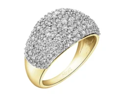 Pierścionek z żółtego złota z diamentami - 1,25 ct - próba 585