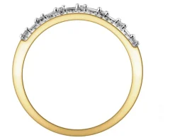 Pierścionek z żółtego złota z diamentami - 0,33 ct - próba 585