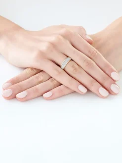 Pierścionek z żółtego złota z diamentami - 0,19 ct - próba 585