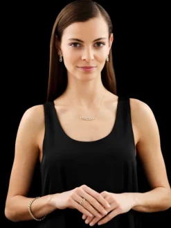 Pierścionek z żółtego złota z diamentami - 0,25 ct - próba 585