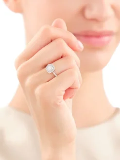 Pierścionek z żółtego złota z brylantami - 0,75 ct - próba 585