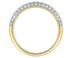 Pierścionek z żółtego złota z brylantami - 0,49 ct - próba 585