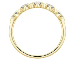 Pierścionek z żółtego złota z brylantami - 0,25 ct - próba 585