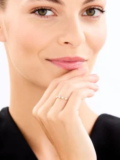 Pierścionek z żółtego złota z brylantami - 0,25 ct - próba 585