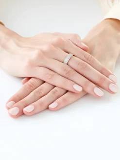 Pierścionek z żółtego złota z diamentami - 0,24 ct - próba 585