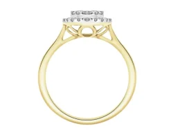 Pierścionek z żółtego złota z brylantami - 0,75 ct - próba 585