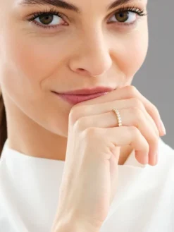 Pierścionek z żółtego złota z brylantami - Eternity - 1,50 ct - próba 750