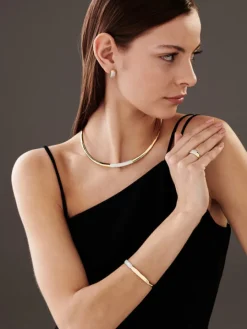 Pierścionek z żółtego złota z brylantami - 0,40 ct - próba 585