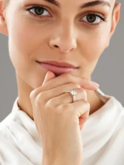 Pierścionek z żółtego złota z brylantami - 1,02 ct - próba 585