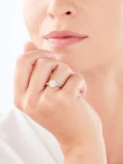 Pierścionek z żółtego złota z diamentami - 0,20 ct - próba 585