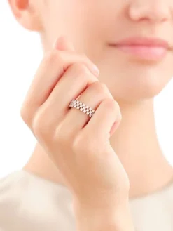 Pierścionek z żółtego złota z brylantami - 0,79 ct - próba 585