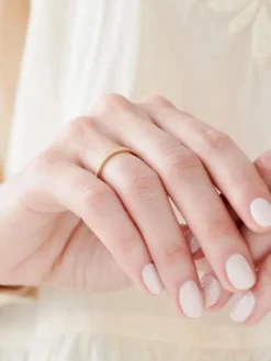 Pierścionek z żółtego złota z brylantami - 0,10 ct - próba 585