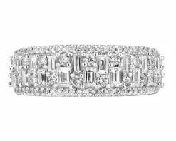 Pierścionek z żółtego złota z diamentami - 0,98 ct - próba 585