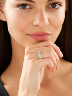 Pierścionek z żółtego złota z diamentami - 0,50 ct - próba 585