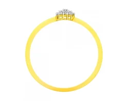 Pierścionek z żółtego złota z diamentami - 0,03 ct - próba 375