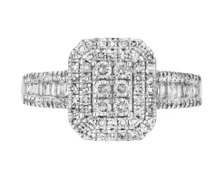 Pierścionek z żółtego złota z diamentami - 0,75 ct - próba 585