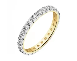 Pierścionek z żółtego złota z brylantami - Eternity - 1,00 ct - próba 585