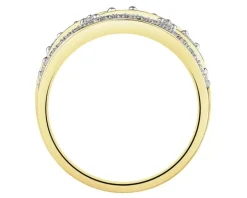 Pierścionek z żółtego złota z brylantami - 0,34 ct - próba 585