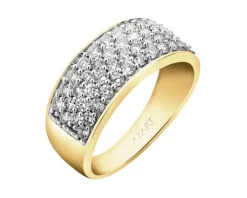 Pierścionek z żółtego złota z brylantami - 1,00 ct - próba 585