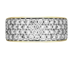 Pierścionek z żółtego złota z brylantami - 1,00 ct - próba 585