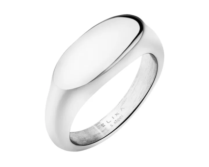 Pierścionek ze stali szlachetnej - sygnet