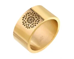 Pierścionek ze stali szlachetnej - rozeta