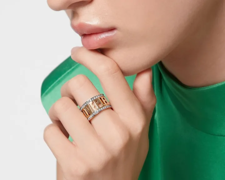 Pierścionek ze stali szlachetnej z cyrkoniami - Philipp Plein