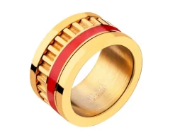 Pierścionek ze stali szlachetnej z emalią