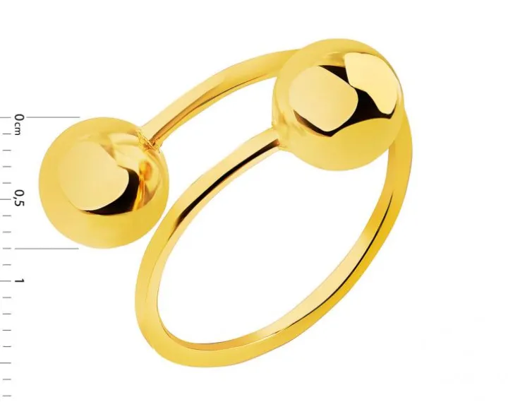 Pierścionek ze stali szlachetnej - kulki