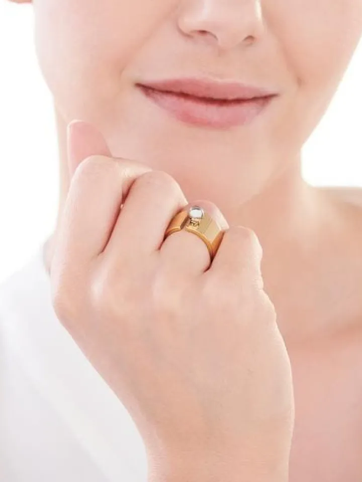 Pierścionek ze stali szlachetnej - kulka