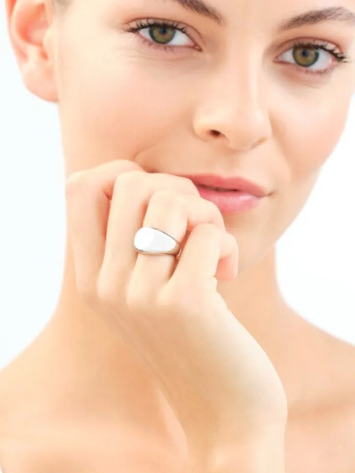 Pierścionek ze stali szlachetnej - sygnet